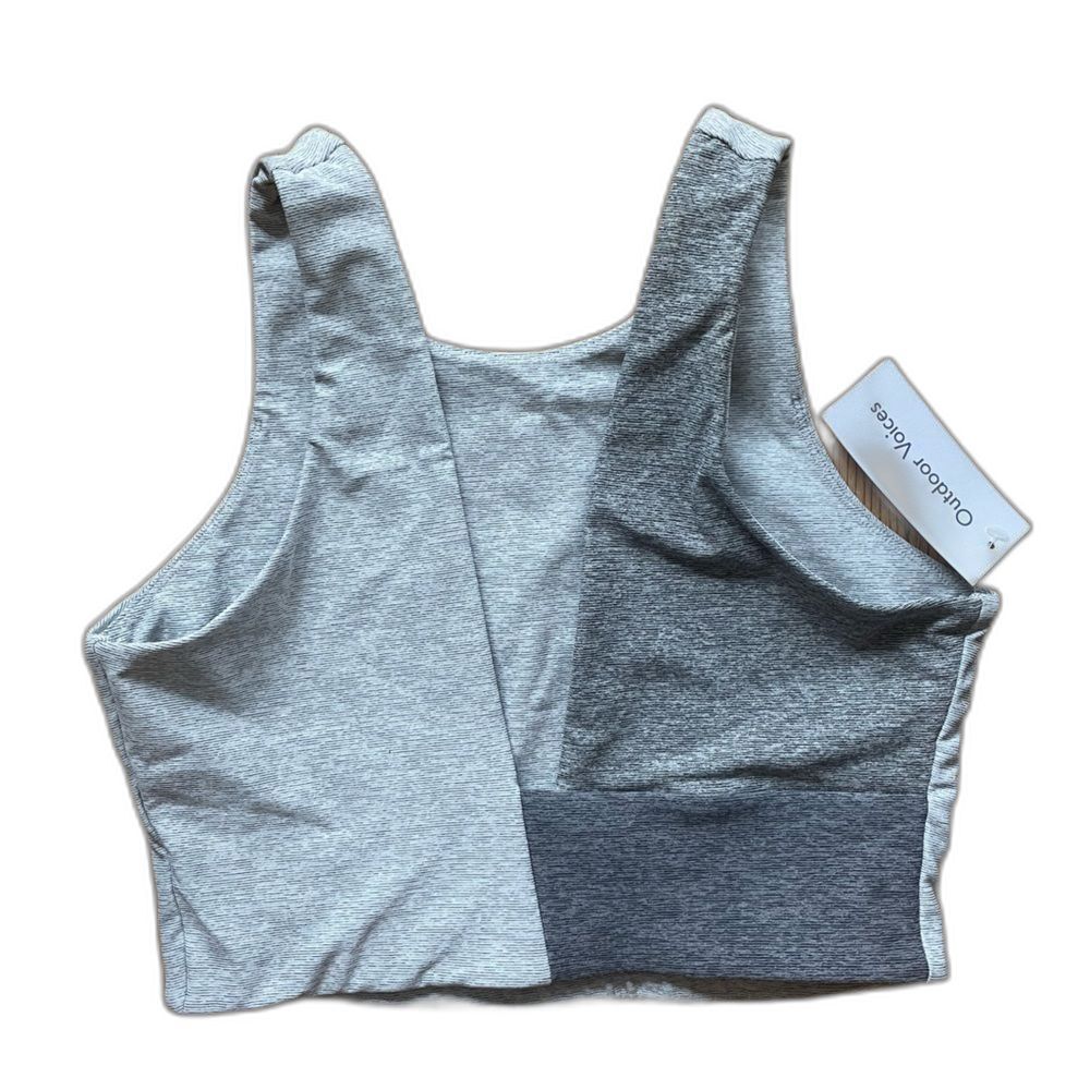NWT Outdoor Voices Venus tritone sports bra/crop dove/ash/graphite Size S